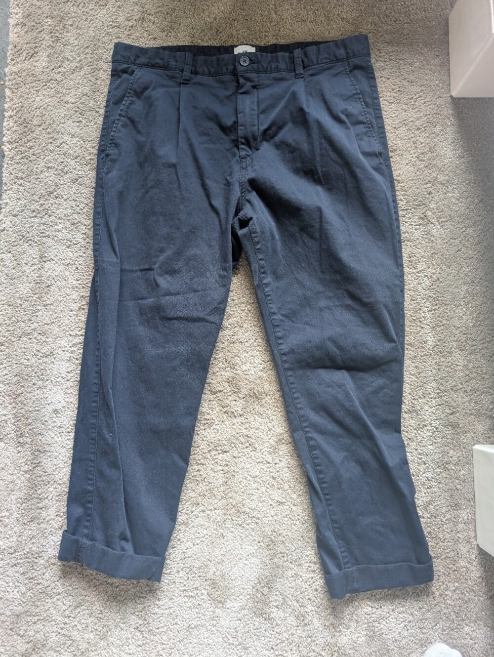 H&M Men's Navy Blue Chino Pants